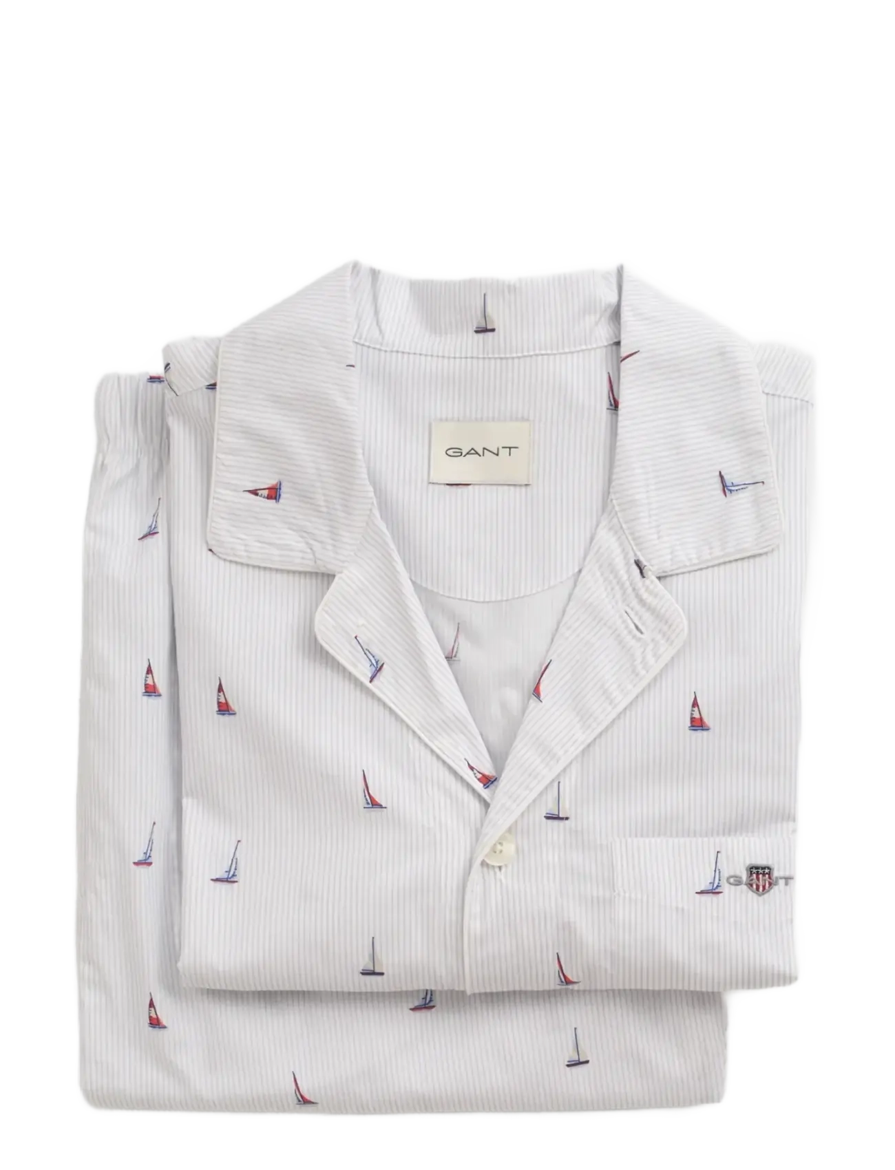 Gant BOAT PRINT PJ SET SHIRT AND PANTS - Undertøy - LIGHT BLUE / blue