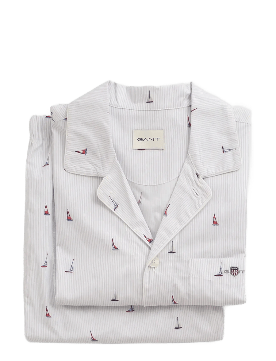 Gant - BOAT PRINT PJ SET SHIRT AND PANTS - ensembles de pyjama - light blue - 1