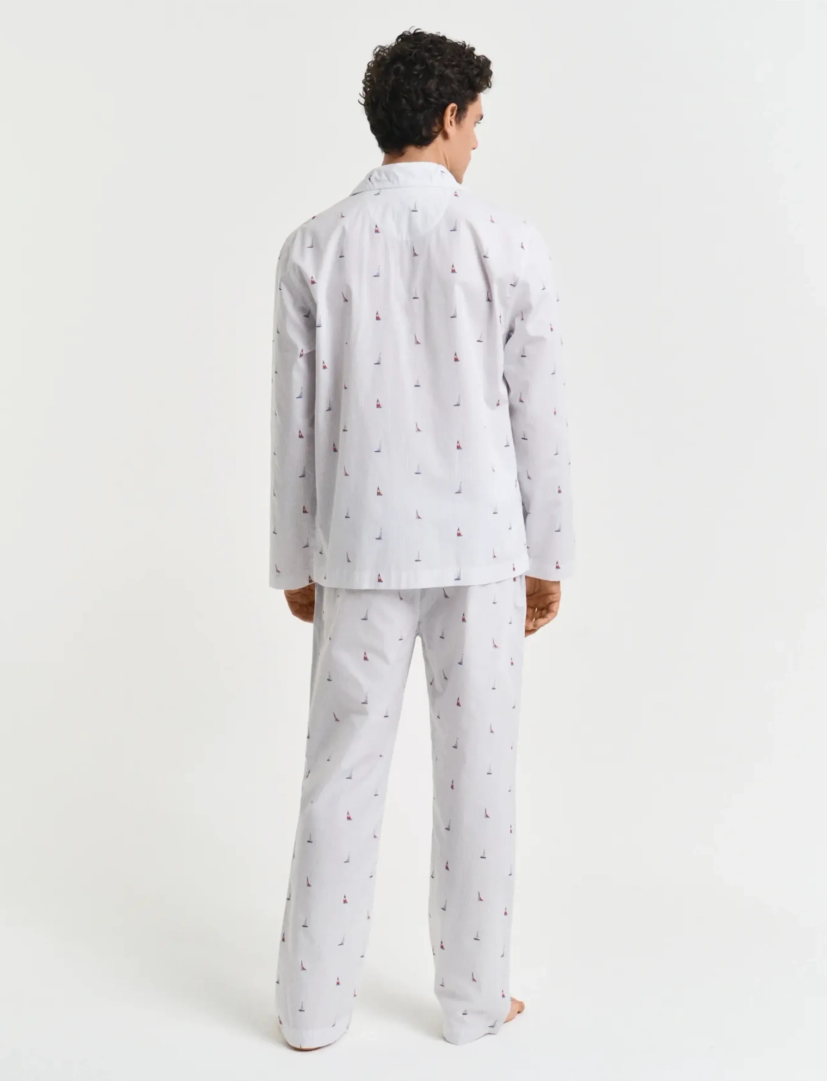 Gant - BOAT PRINT PJ SET SHIRT AND PANTS - ensembles de pyjama - light blue - 2