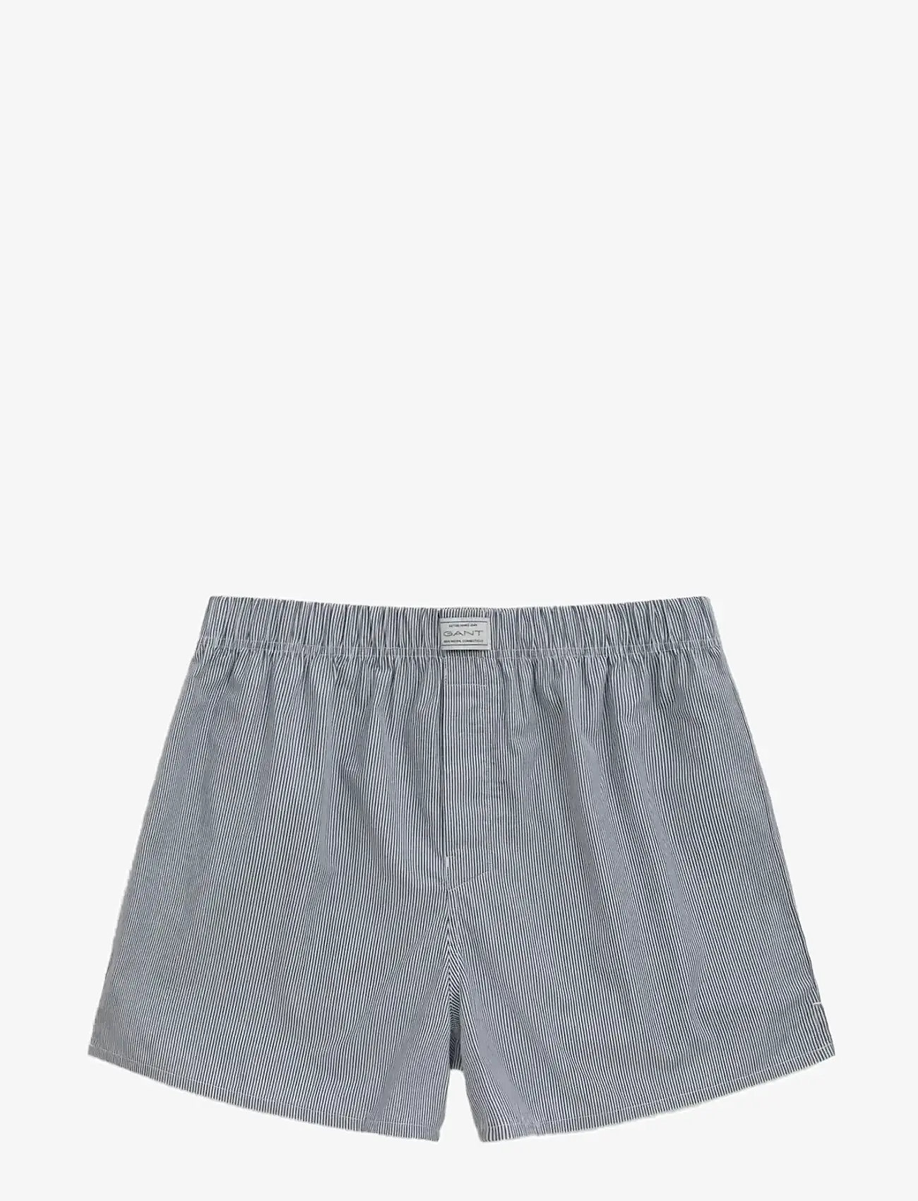 GANT - STRIPE AND SOLID BOXER SHORTS 2-P - laveste priser - persian blue - 0