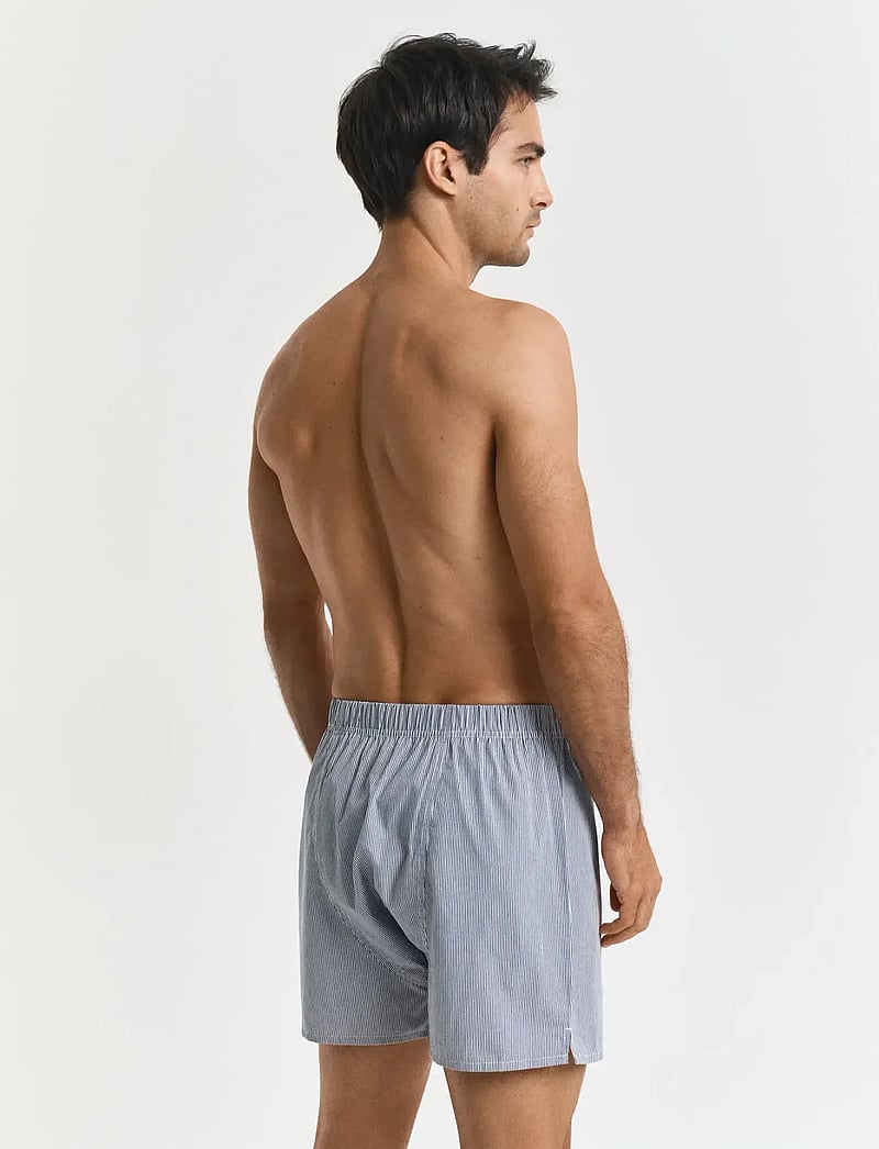 GANT - STRIPE AND SOLID BOXER SHORTS 2-P - multipack kalsonger - persian blue - 0