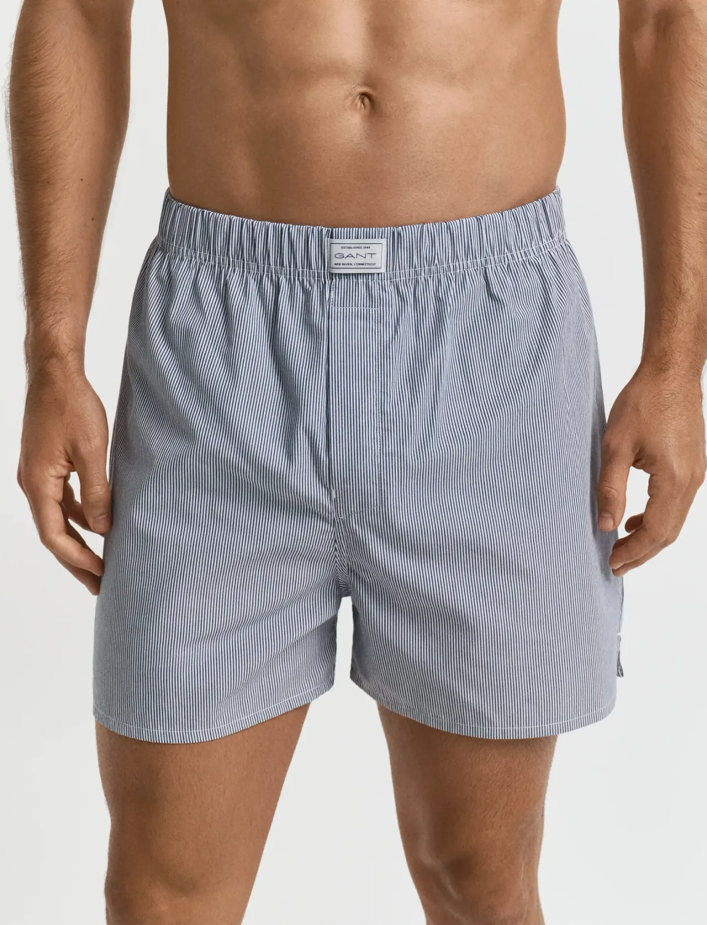 Gant - STRIPE AND SOLID BOXER SHORTS 2-P - apakšveļas multipaka - persian blue - 2