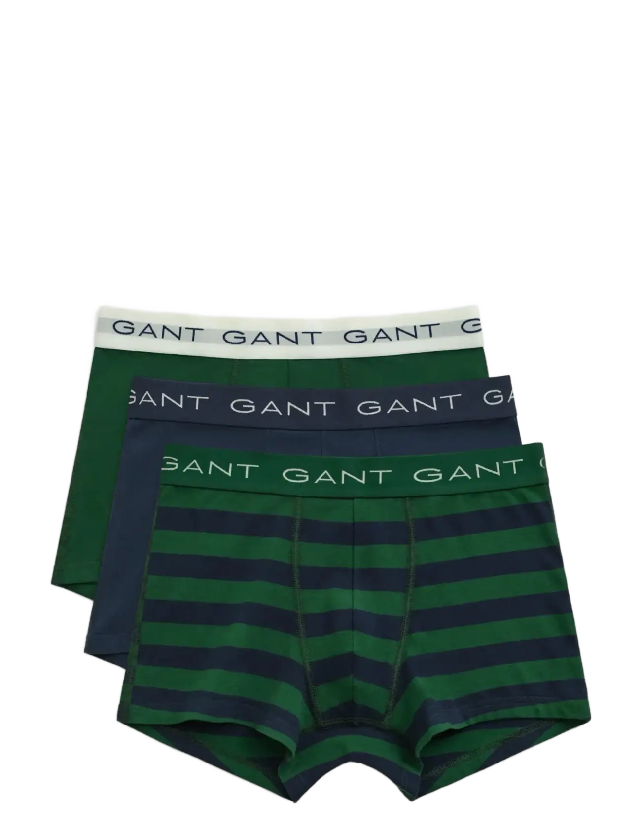 STRIPED TRUNK 3-PACK - FOREST GREEN