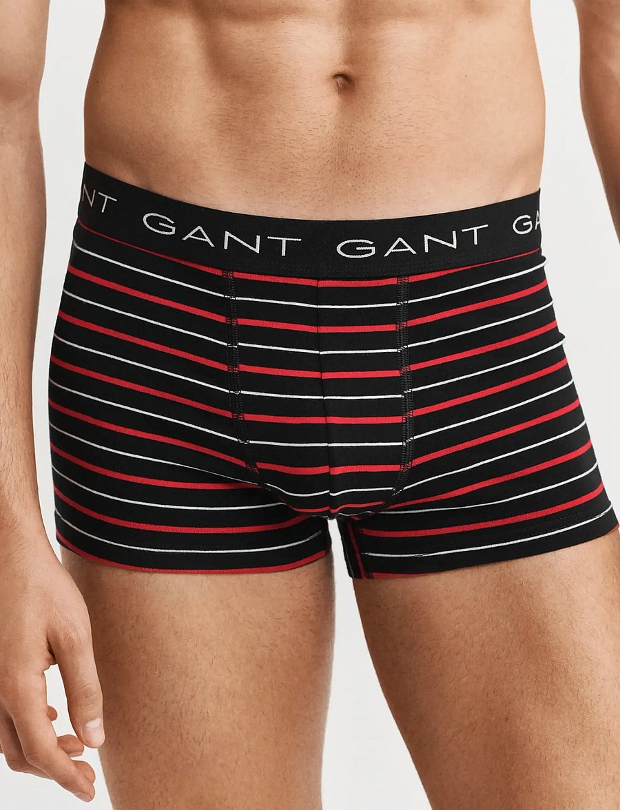 Gant - STRIPED TRUNK 3-PACK GIFT BOX - unterhosen im multipack - black - 3