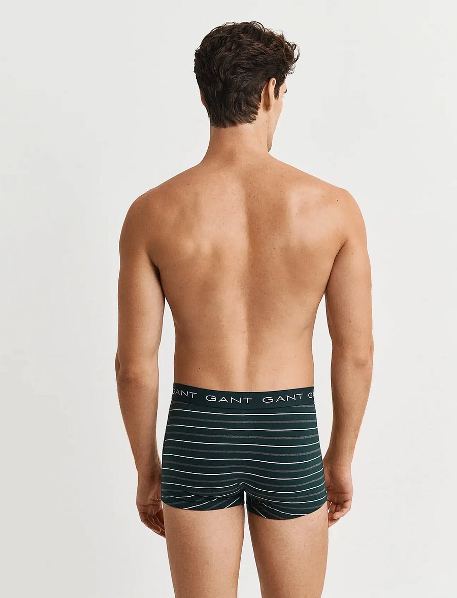 Gant - STRIPED TRUNK 3-PACK GIFT BOX - multipack kalsonger - tartan green - 2