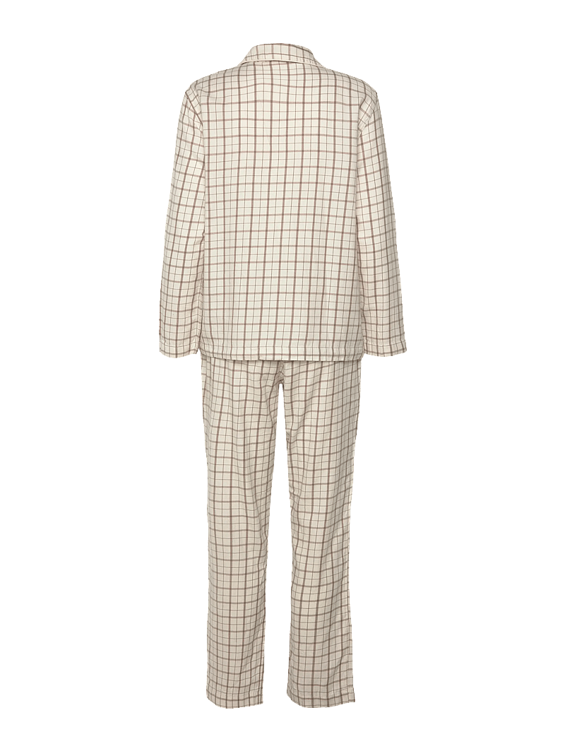 Gant - FLANNEL PAJAMA SET GIFT BOX - pidžaamad - cream - 1