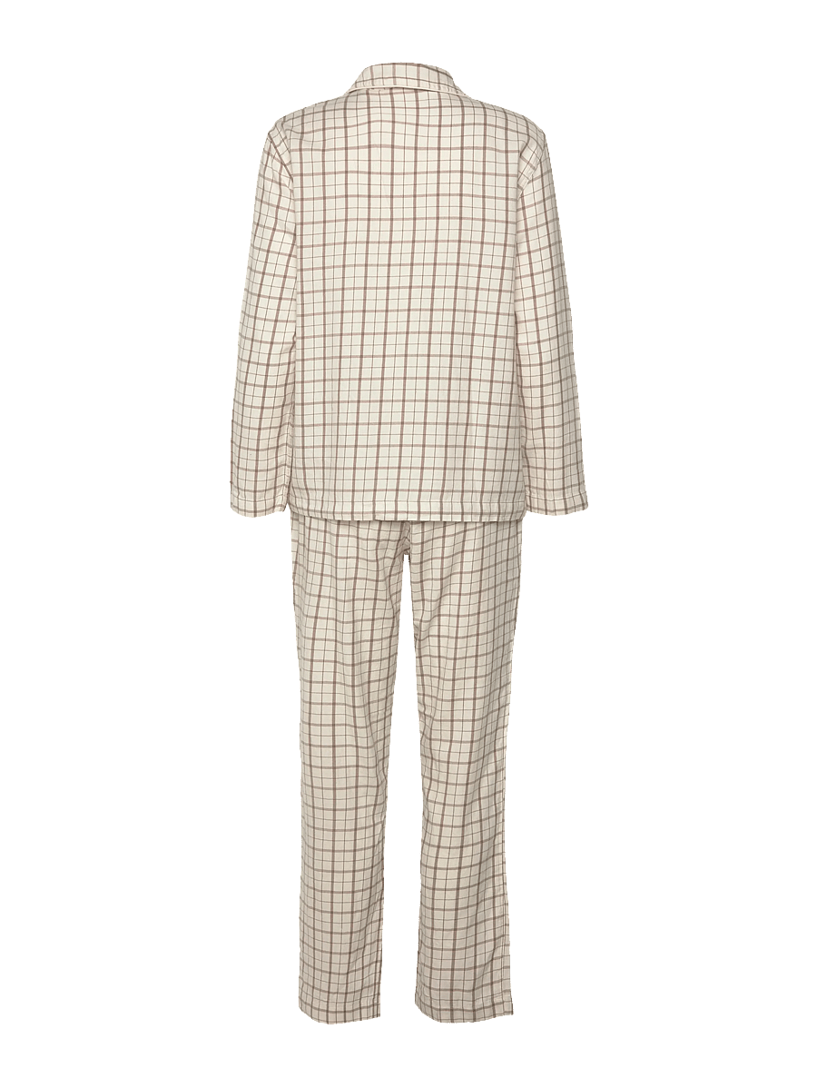 Gant - FLANNEL PAJAMA SET GIFT BOX - pyjamas - cream - 1
