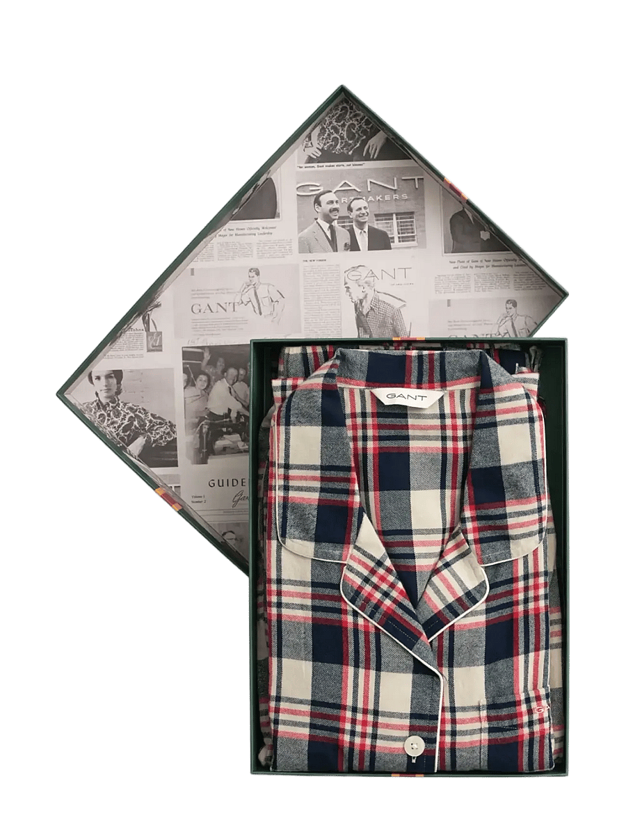Gant - FLANNEL PAJAMA SET GIFT BOX - pyjamas - ruby red - 0
