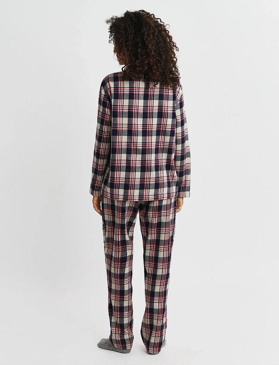 Gant - FLANNEL PAJAMA SET GIFT BOX - pyjamas - ruby red - 1