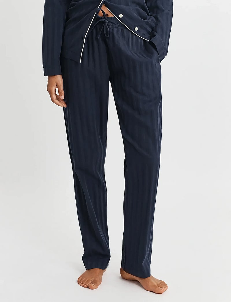 GANT - SATIN STRIPE PAJAMA SET GIFT BOX - pyjamas - evening blue - 2