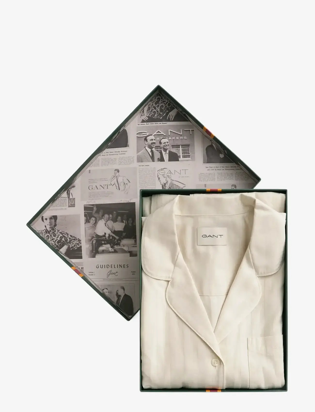 GANT - SATIN STRIPE PAJAMA SET GIFT BOX - pyjamas - linen - 1
