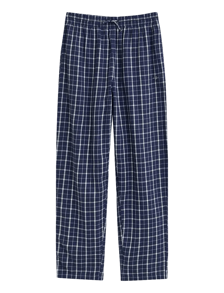 Gant - CHECKED FLANNEL PAJAMA PANTS - schlafanzüge - persian blue - 0