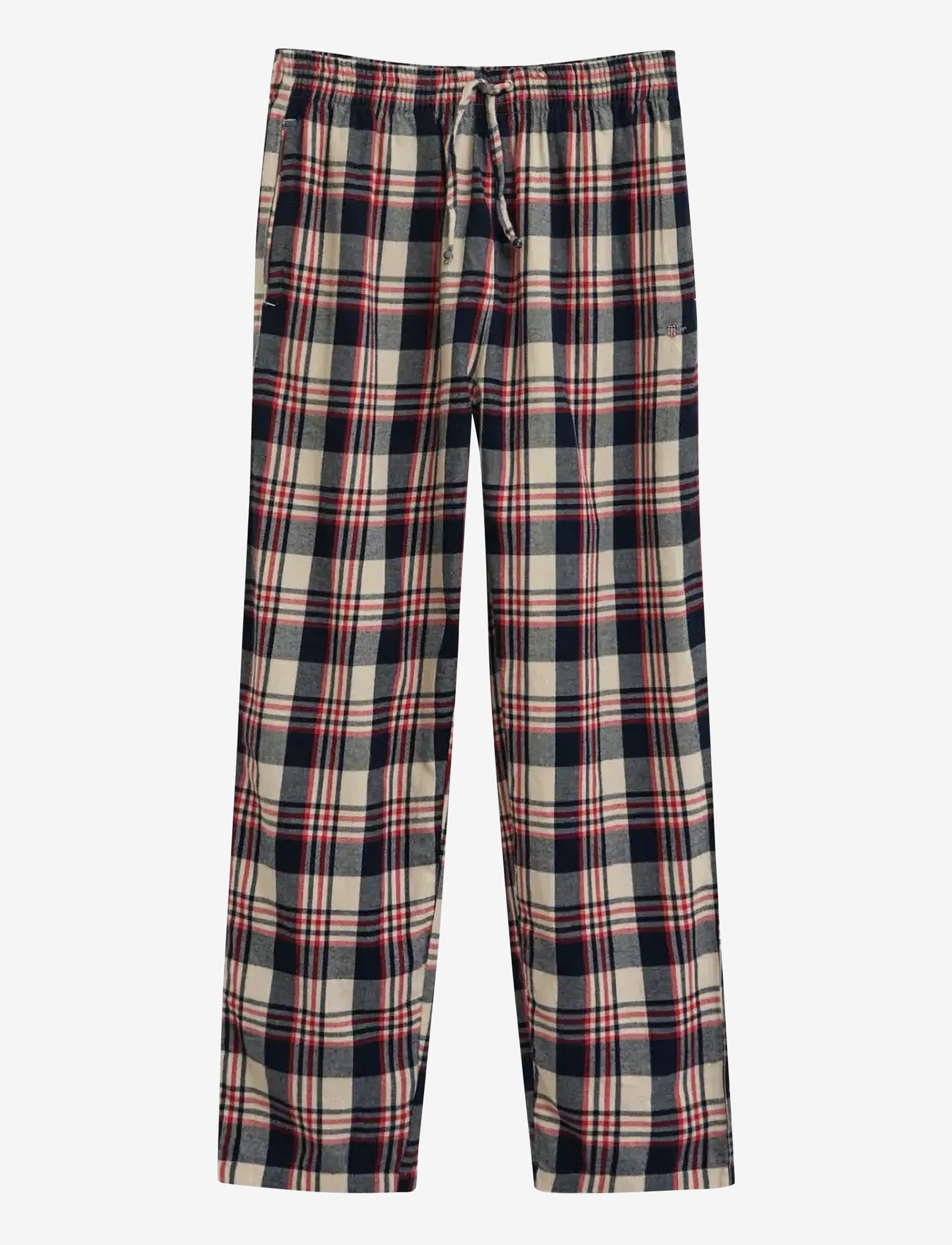 GANT - CHECKED FLANNEL PAJAMA PANTS - schlafanzüge - ruby red - 0