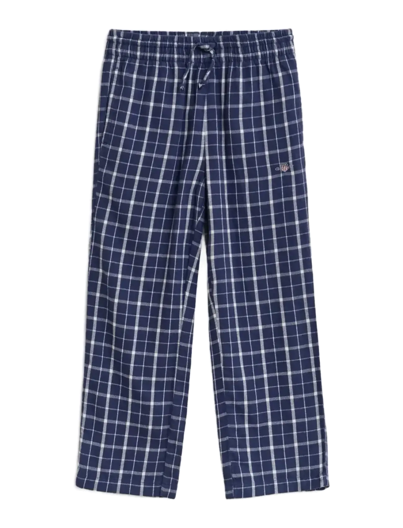 Gant Checked Flannel Pajama Pants, Børn, Ternede Flanell Pyjamasbukser, Blå, Str: 92