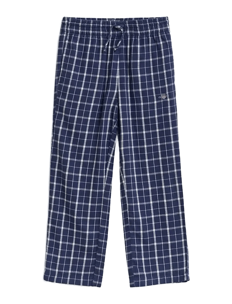 GANT - CHECKED FLANNEL PAJAMA PANTS - pyjamas - persian blue - 0