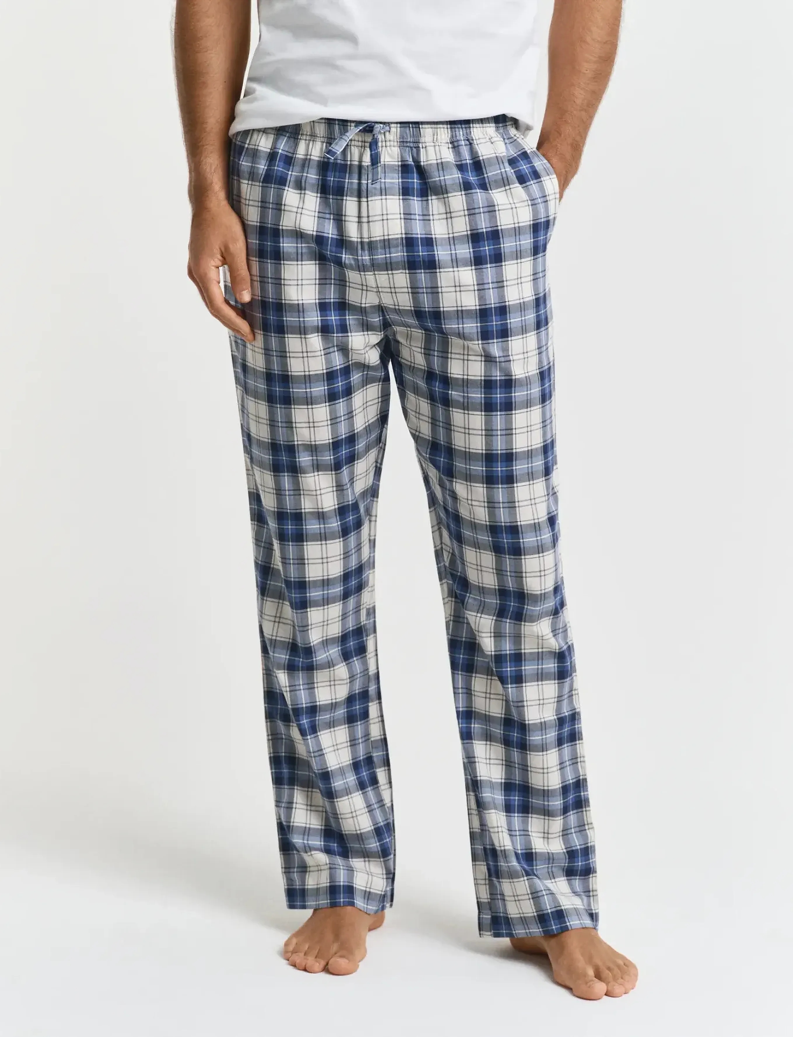 Gant - CHECKED PAJAMA PANTS - pyjamahosen - blue water - 2