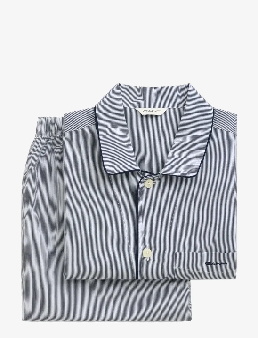 GANT - STRIPE PJ SET SHIRT AND PANTS - nattkläder - persian blue - 1