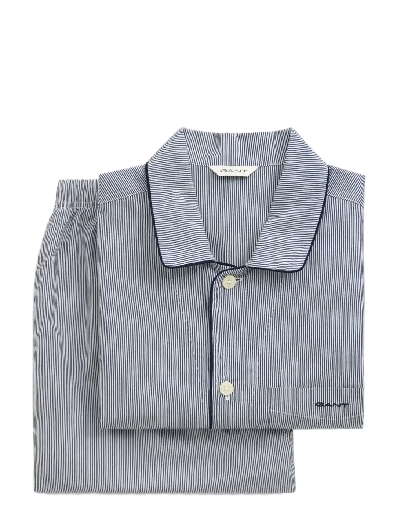 GANT - STRIPE PJ SET SHIRT AND PANTS - persian blue - 1