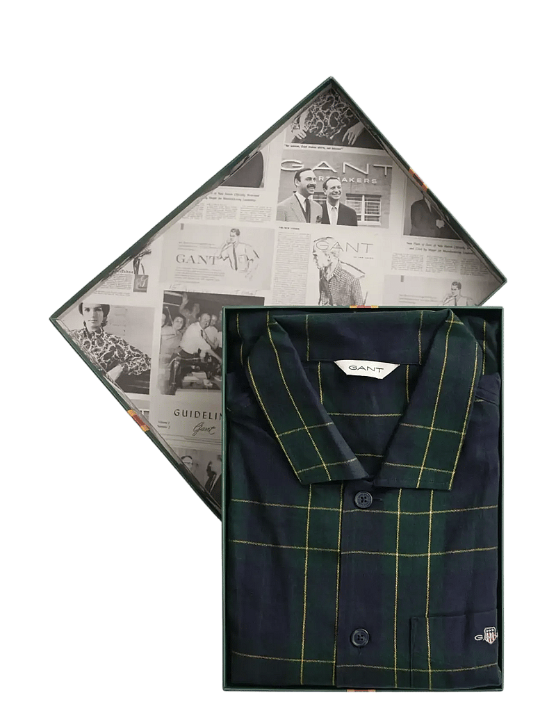 Gant - FLANNEL CHECK PAJAMA SET GIFT BOX - forest green - 1