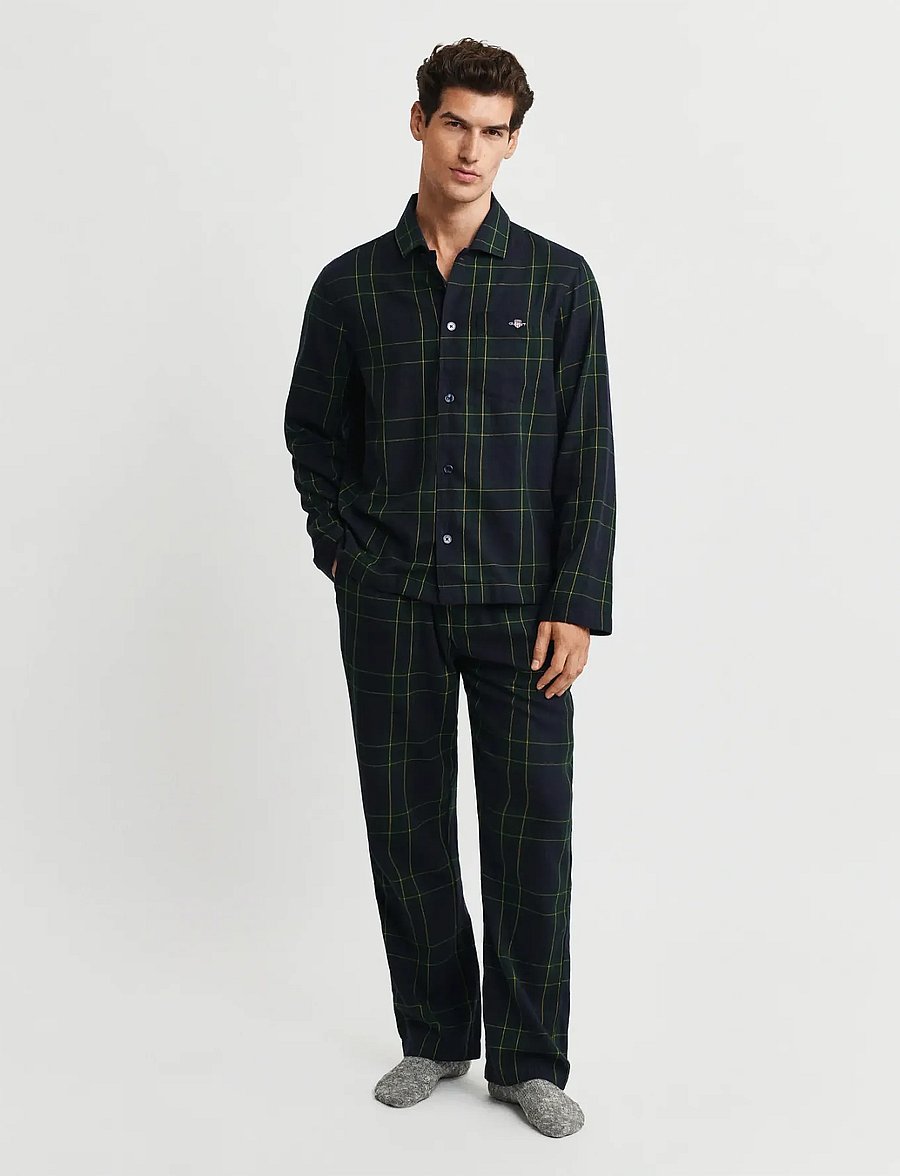 Gant - FLANNEL CHECK PAJAMA SET GIFT BOX - forest green - 0