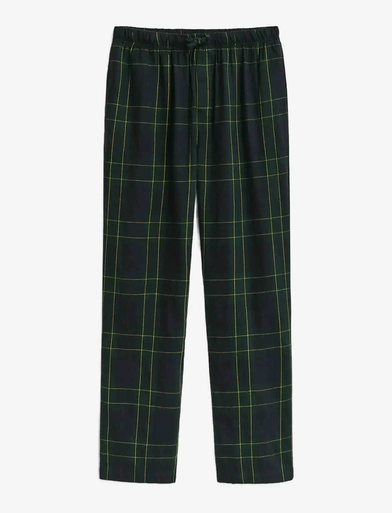 GANT - FLANNEL CHECK PANTS - natbukser - forest green - 1