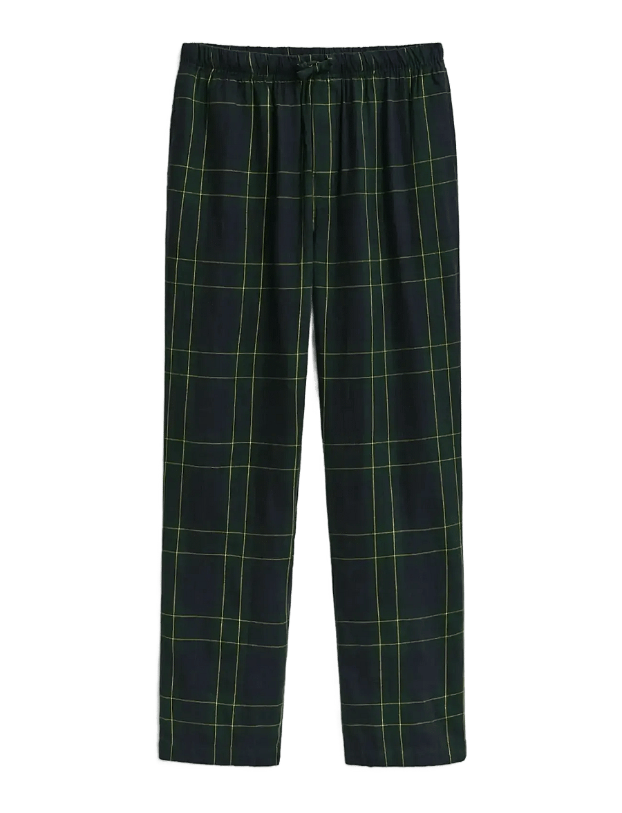 Gant - FLANNEL CHECK PANTS - pyjamasbyxor - forest green - 1
