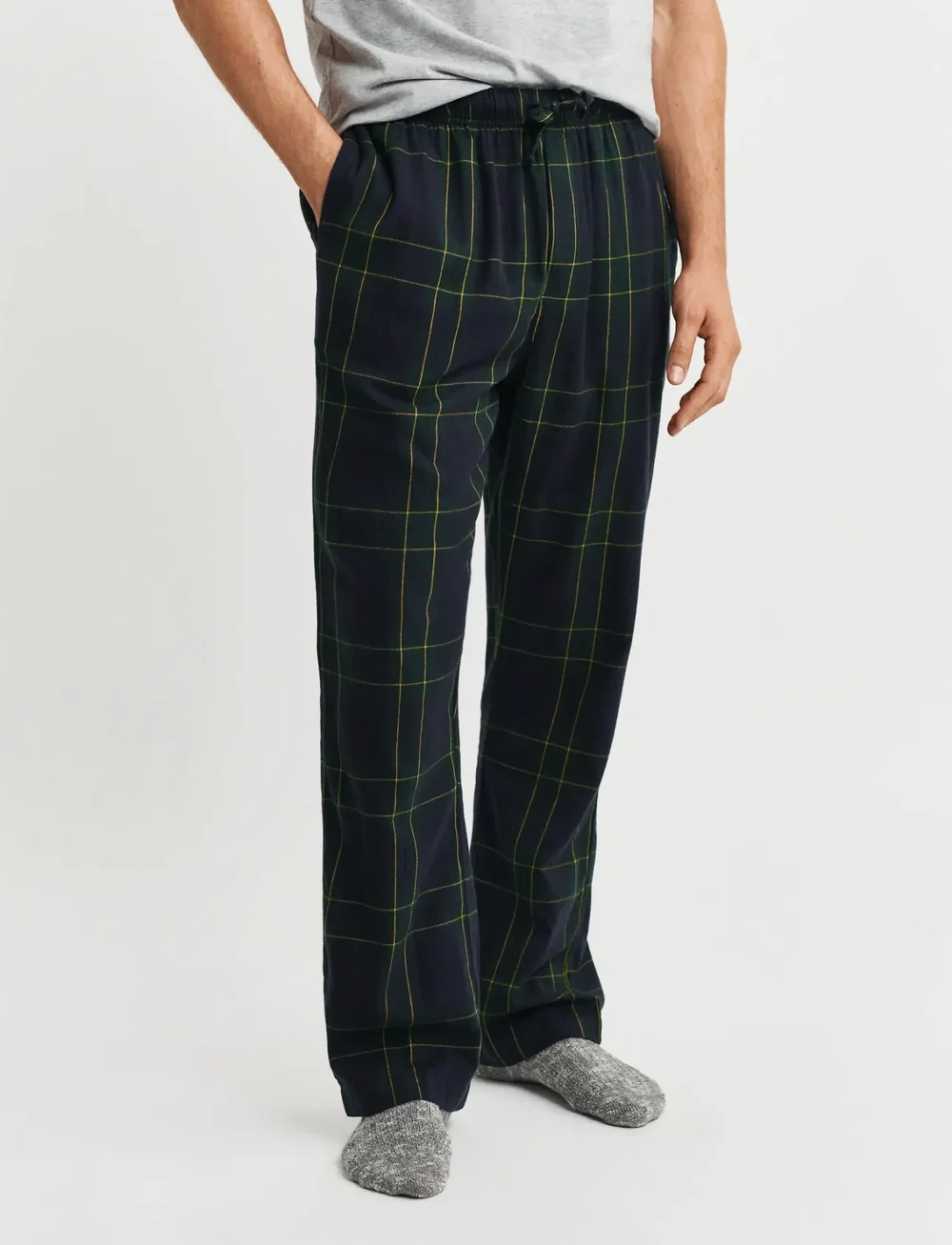 GANT - FLANNEL CHECK PANTS - pyjama bottoms - forest green - 0