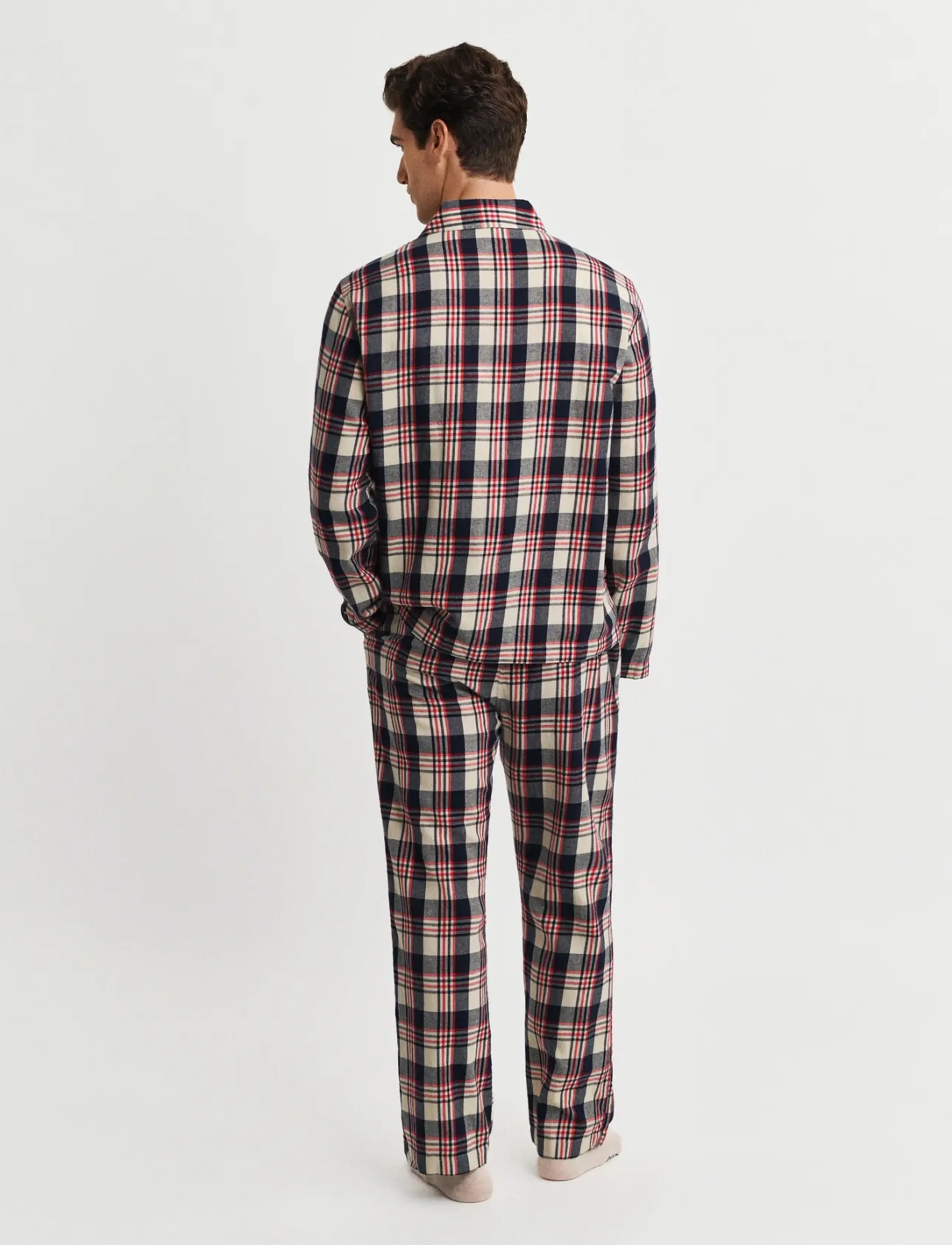Gant - FLANNEL CHECK PAJAMA SET GIFT BOX - pyjamasets - ruby red - 2