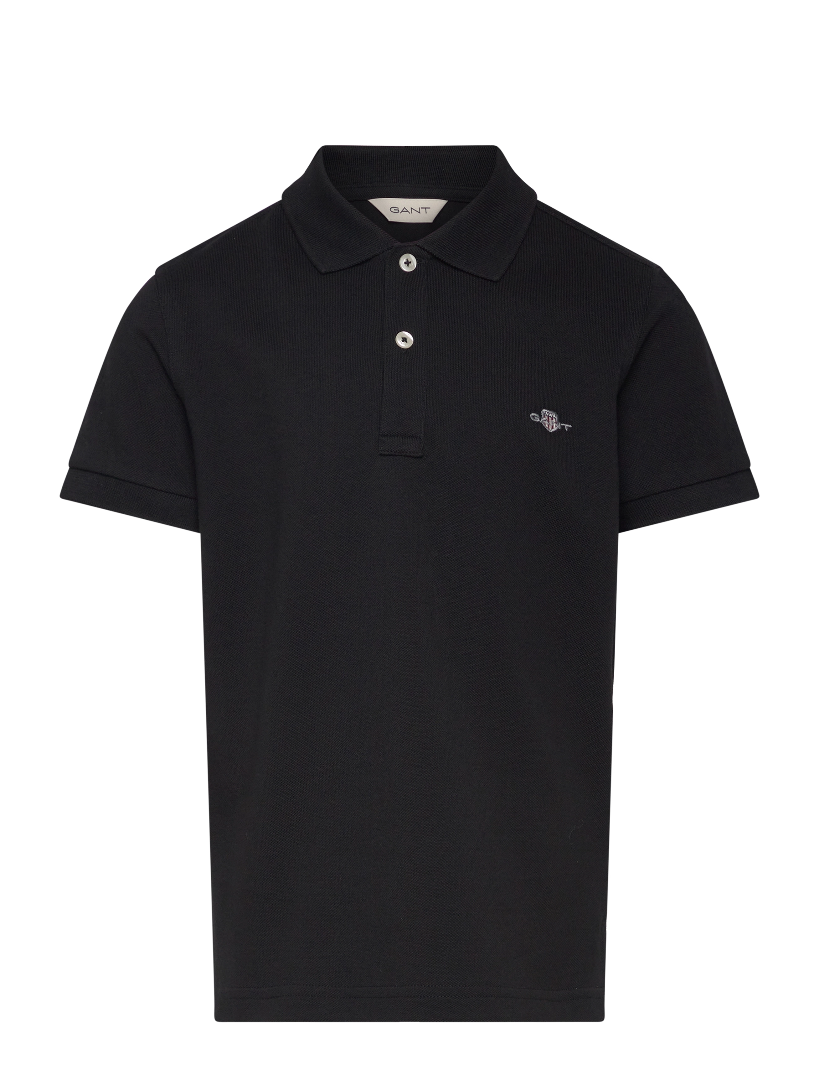 Gant SHIELD SS PIQUE - Basics - BLACK / black