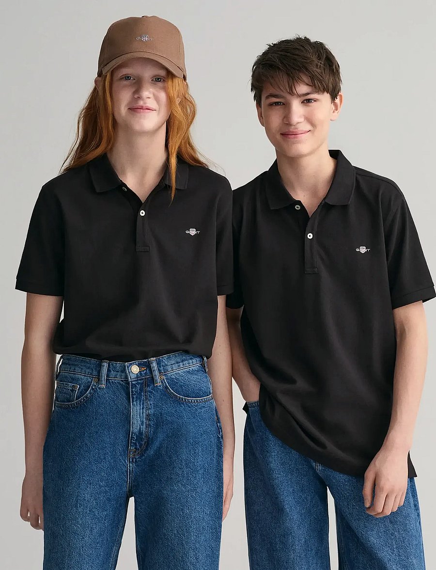 Gant - SHIELD SS PIQUE - kurzärmelig - black - 0