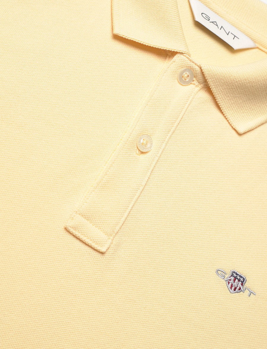 Gant - SHIELD SS PIQUE - lühikeste varrukatega polod - dusty light yellow - 2