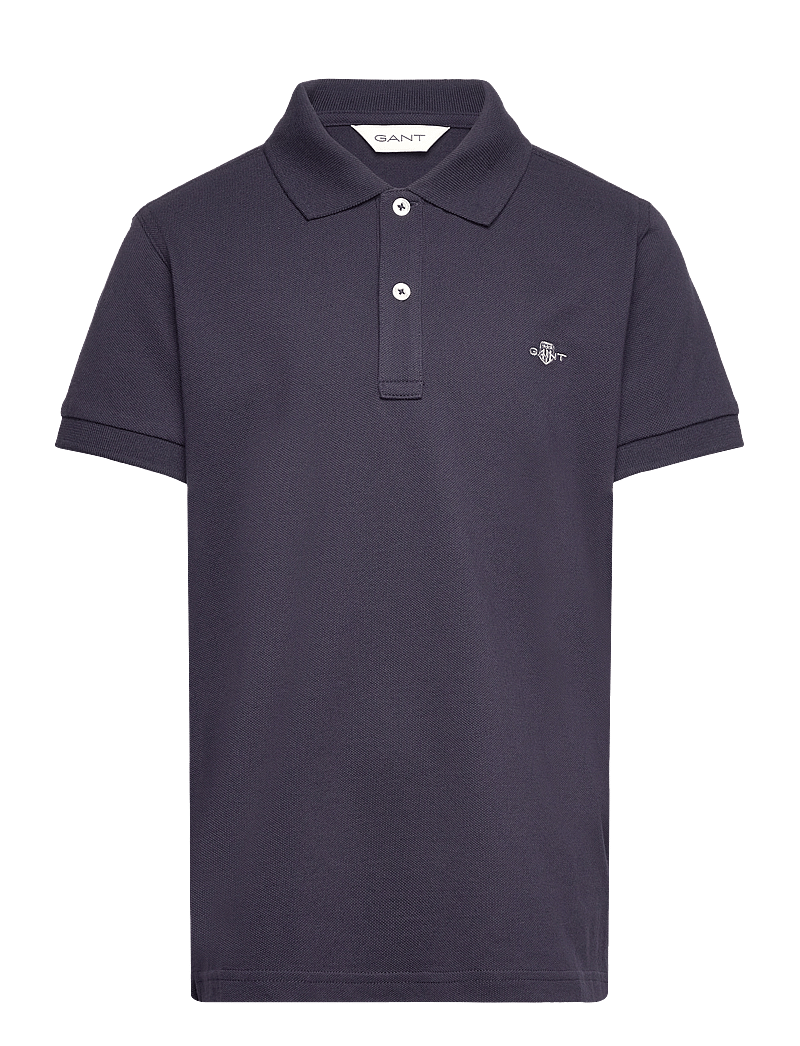 GANT - SHIELD SS PIQUE - kurzärmelig - evening blue - 0