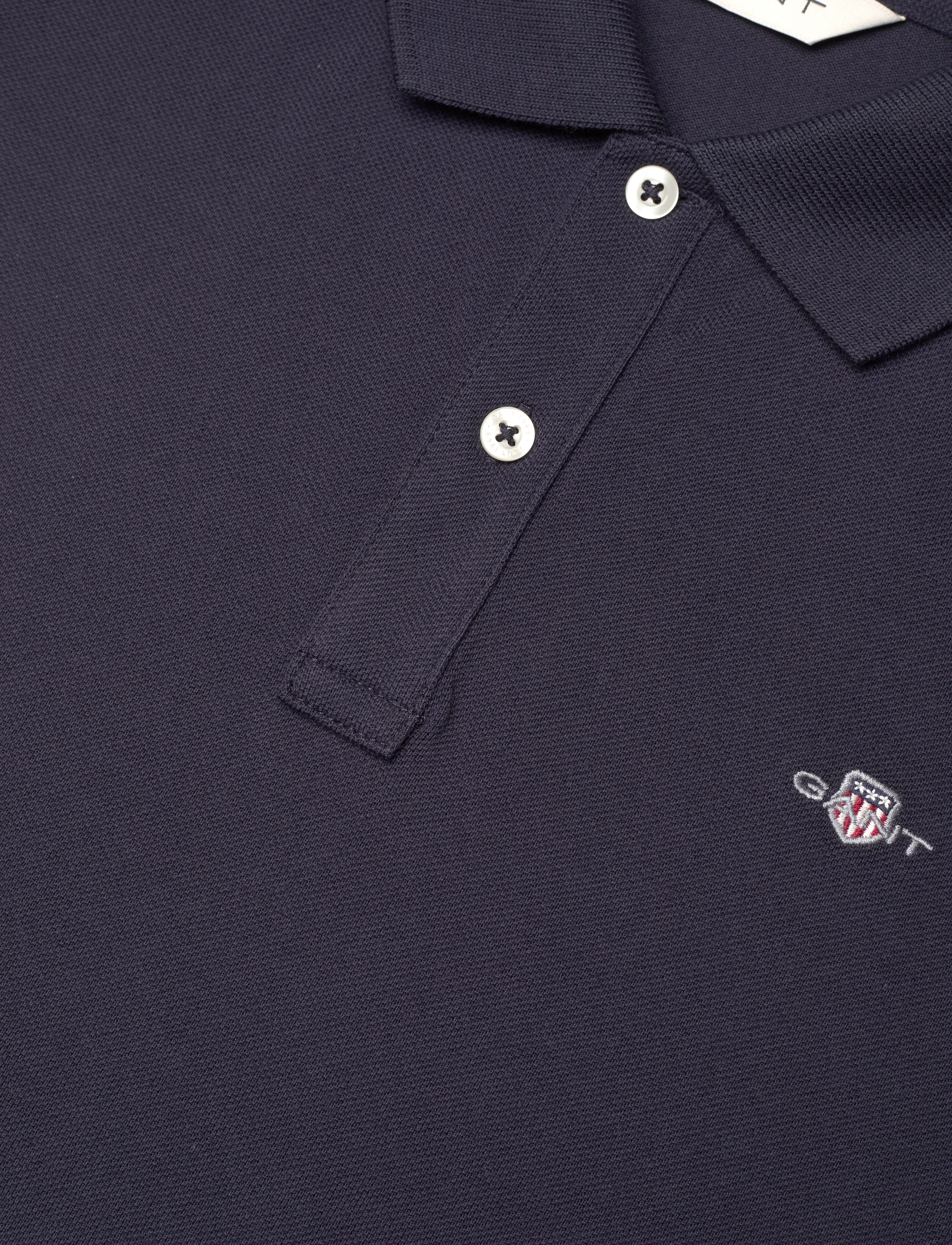 Gant - SHIELD SS PIQUE - lyhythihaiset - evening blue - 2