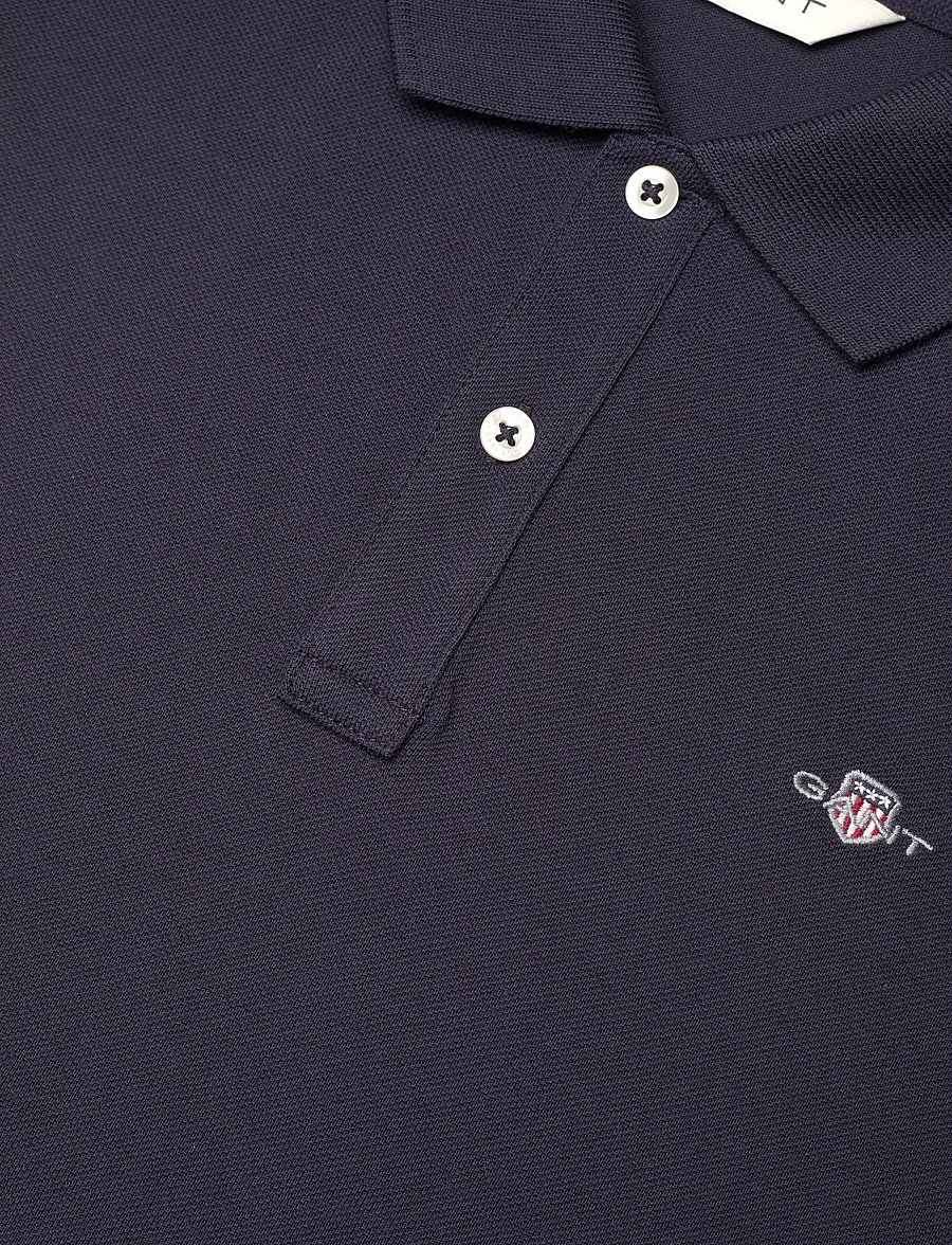 Gant - SHIELD SS PIQUE - lyhythihaiset - evening blue - 2