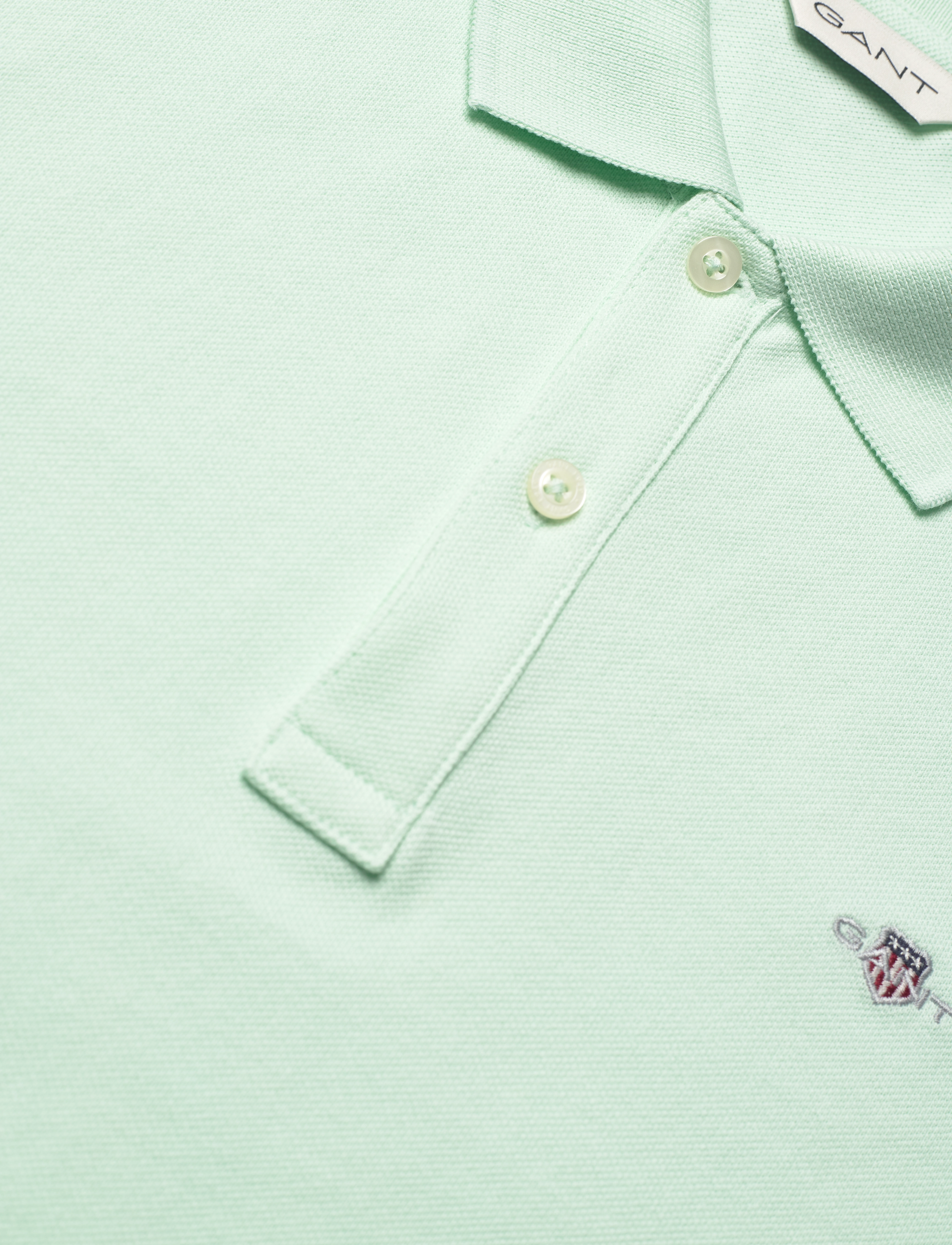 Gant - SHIELD SS PIQUE - kurzärmelig - faded mint - 2