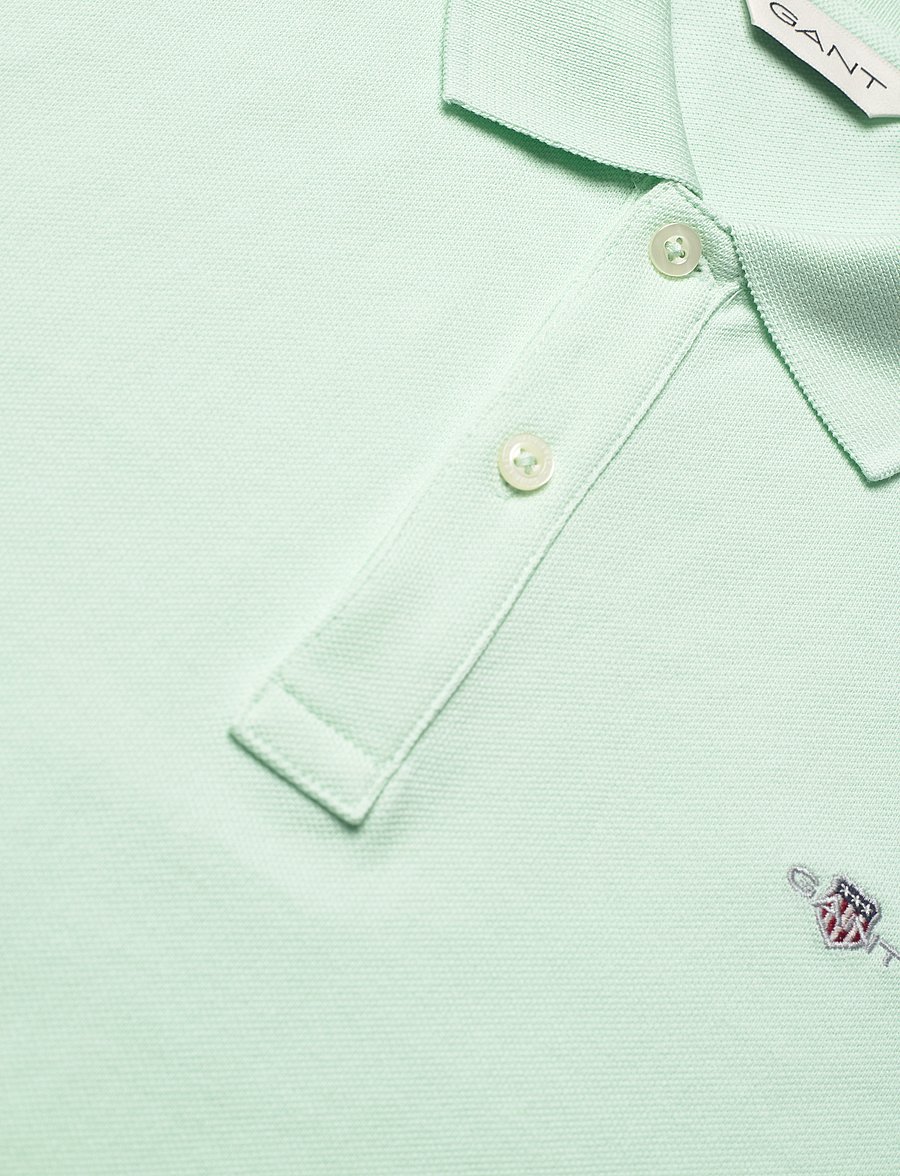 Gant - SHIELD SS PIQUE - kurzärmelig - faded mint - 2