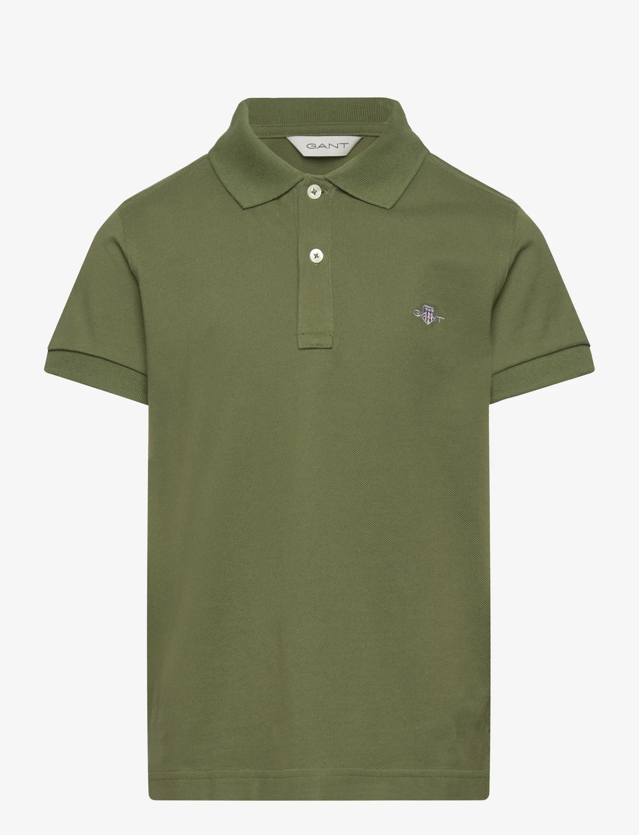 GANT - SHIELD SS PIQUE - polo shirts - kale green - 0