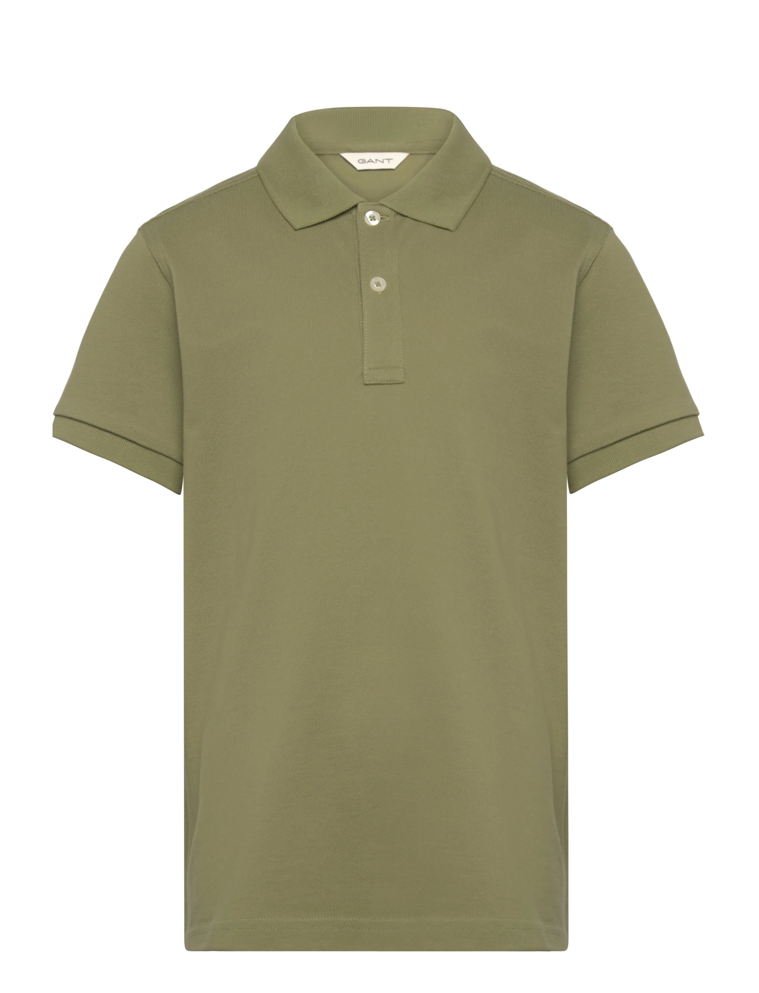 Gant SHIELD SS PIQUE - Basics - WASHED OLIVE / khaki/green