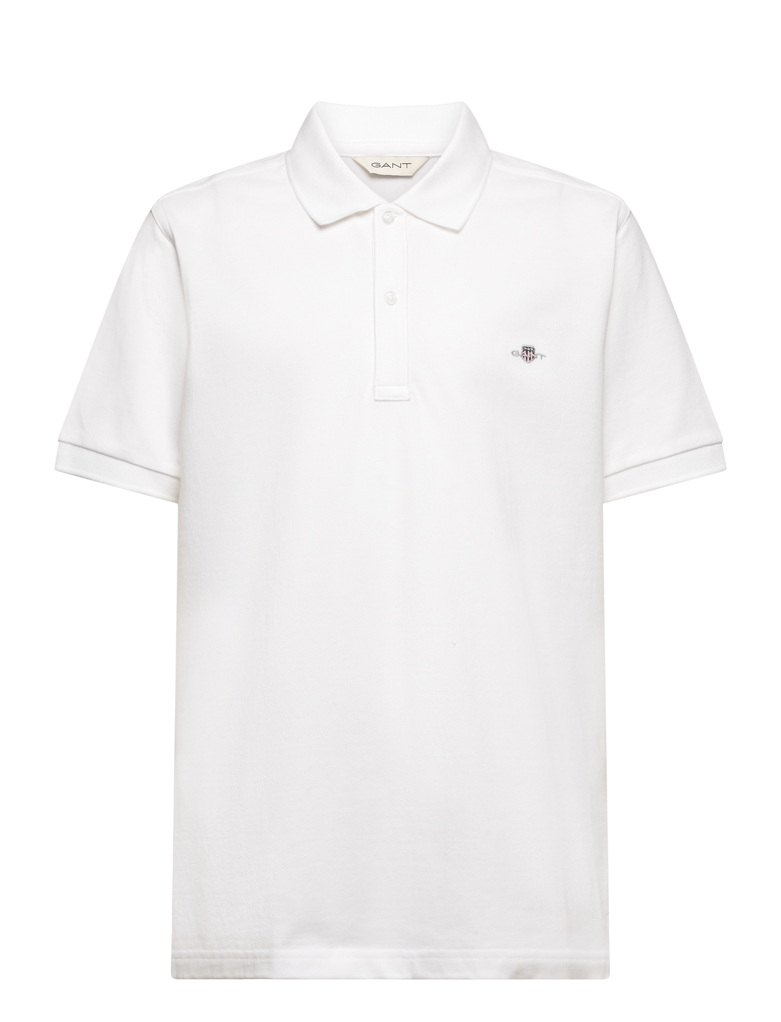 Gant Shield Ss Pique, 170, White, Poloshirts > Poloshirts Med Korte Ærmer, Børn