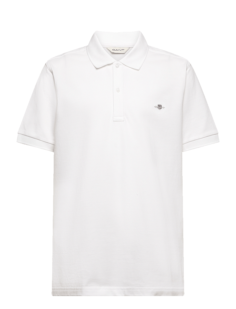 GANT - SHIELD SS PIQUE - lühikeste varrukatega polod - white - 0
