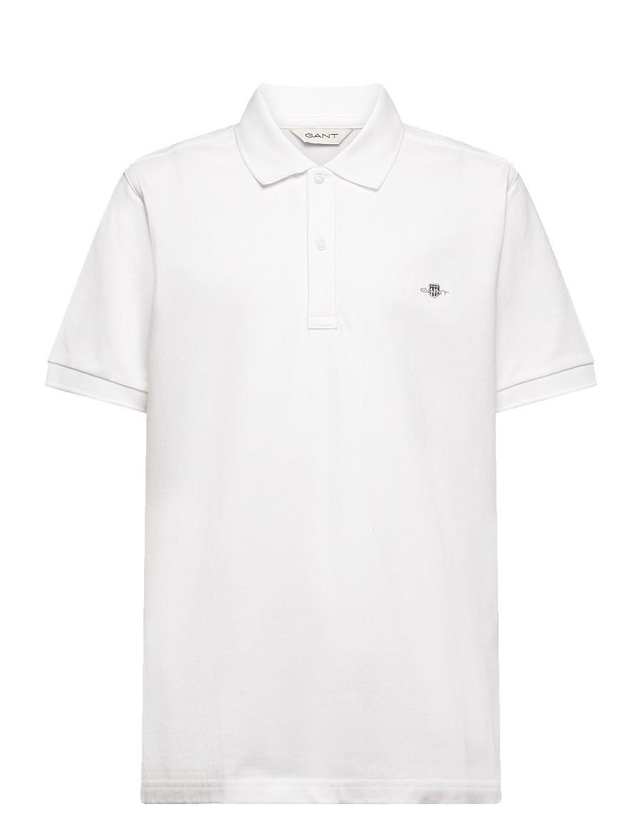 Gant - SHIELD SS PIQUE - kurzärmelig - white - 0