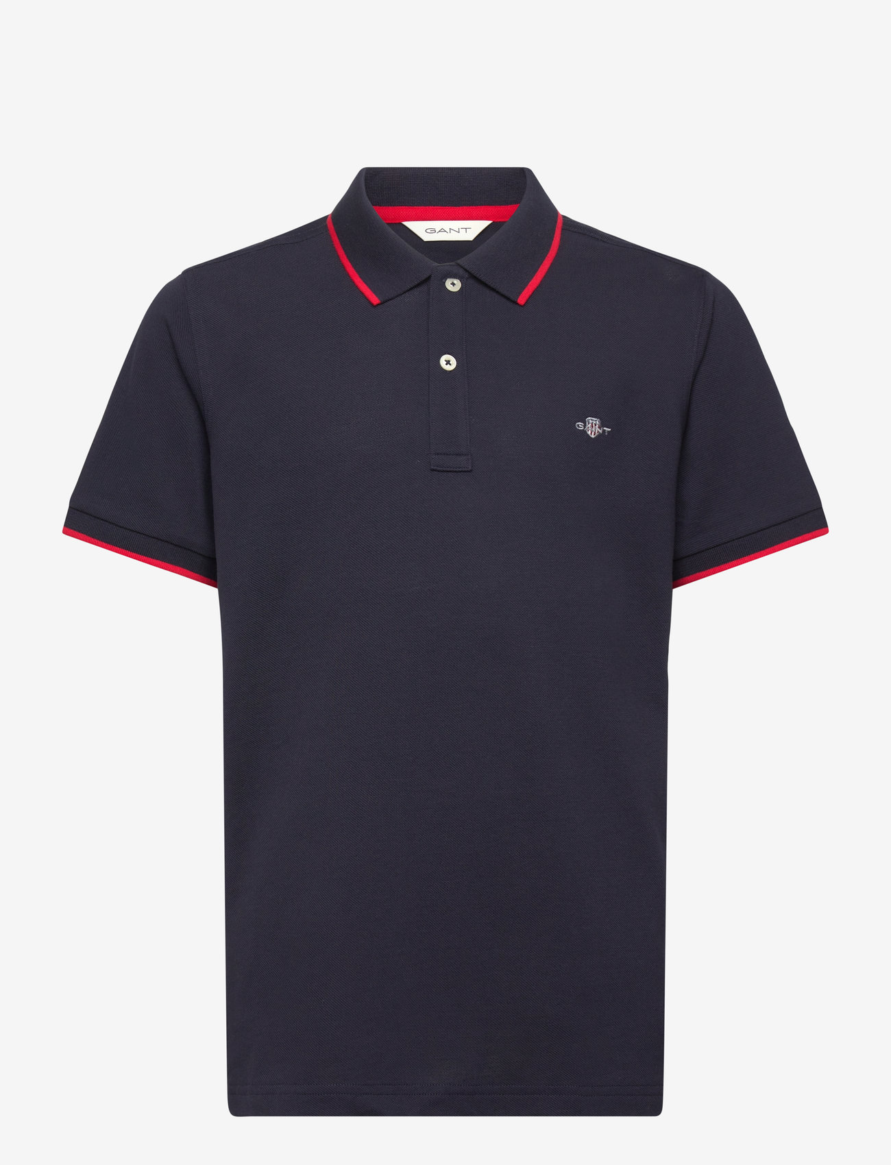 Gant - GANT STRIPED POLO PIQUE RUGGER - polos à manches courtes - evening blue - 0