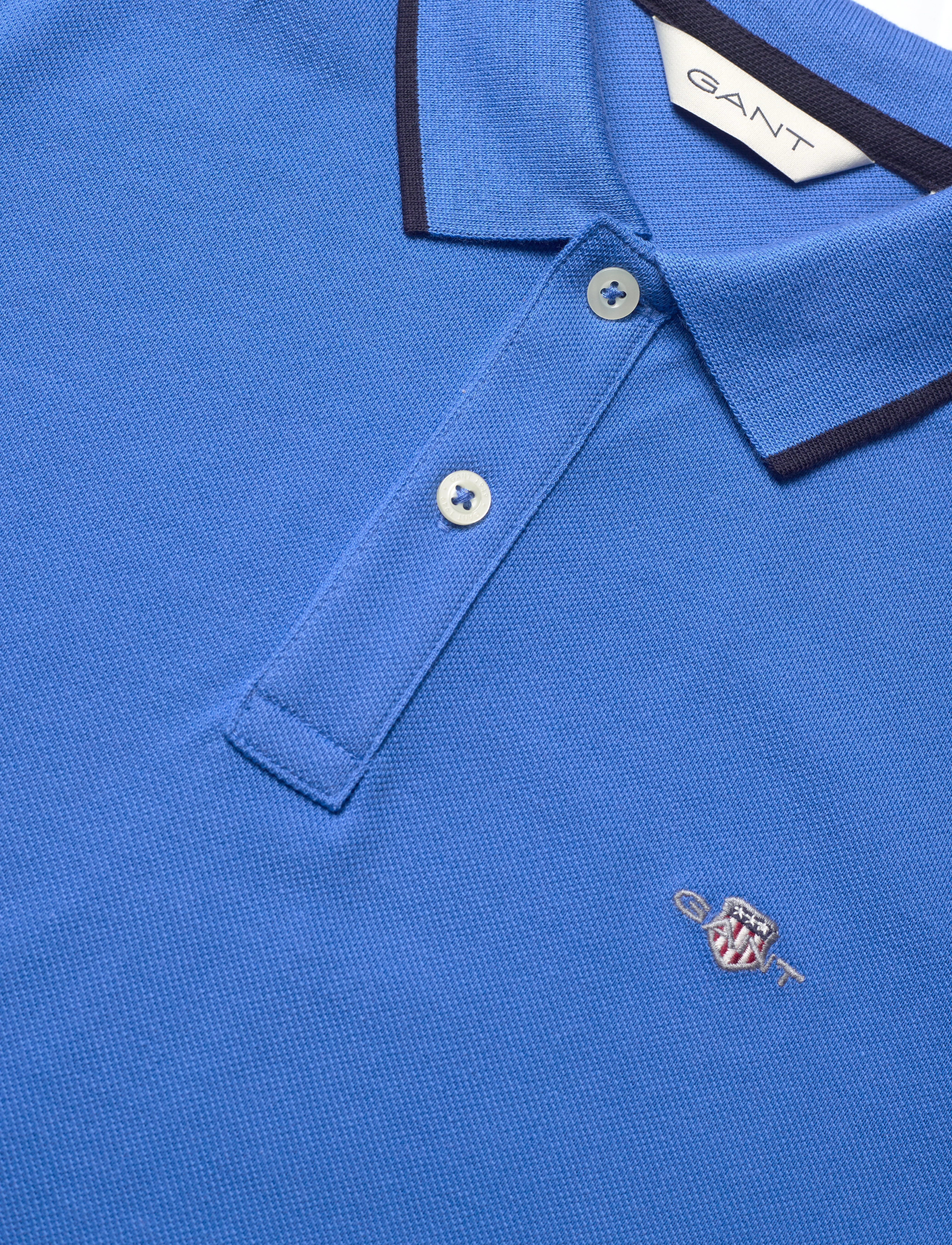 Gant - GANT STRIPED POLO PIQUE RUGGER - greece blue - 2