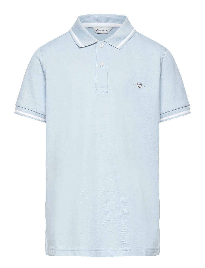 GANT - CONTRAST TIPPING SS PIQUE RUGGER - lühikeste varrukatega polod - calming blue - 0