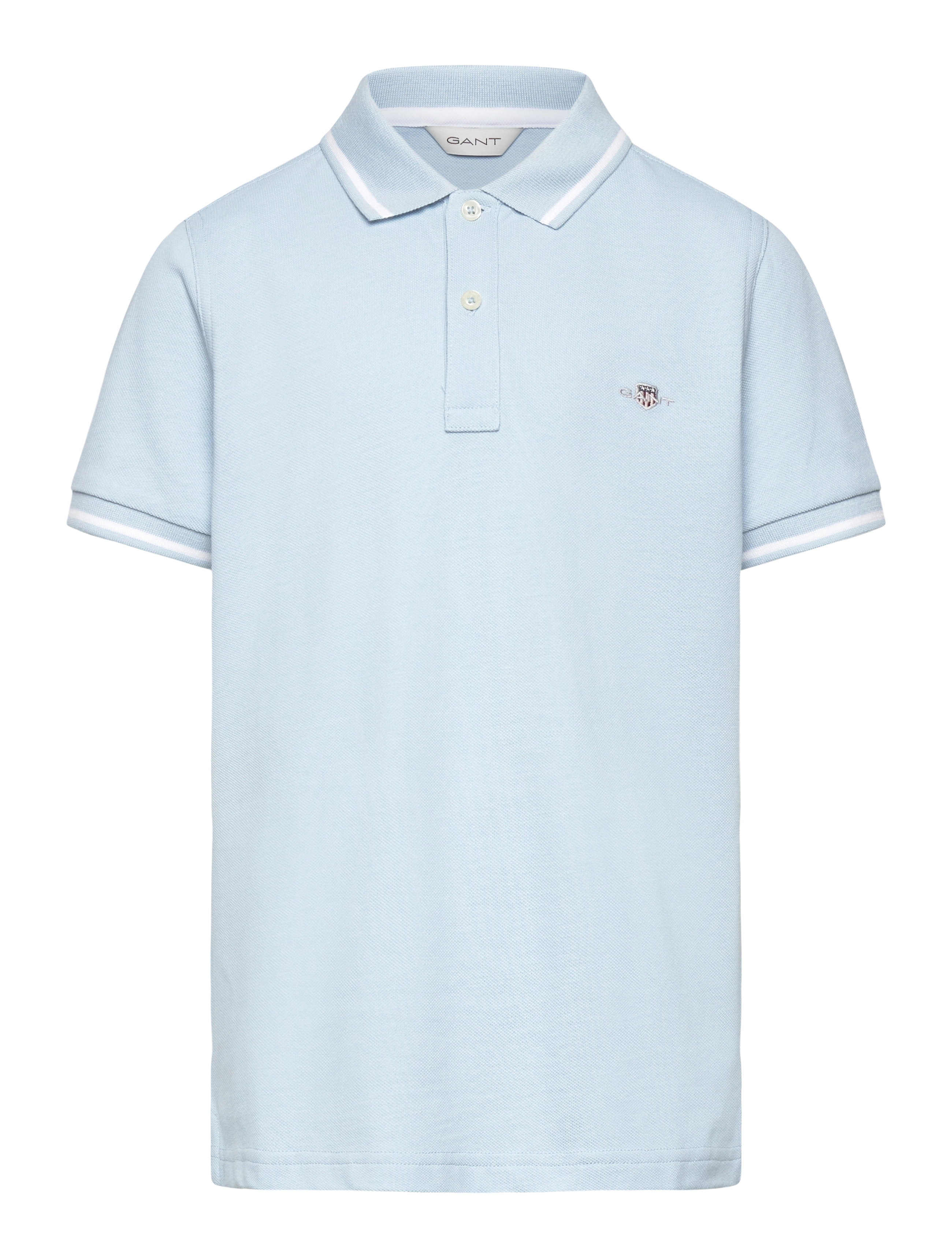 Gant CONTRAST TIPPING SS PIQUE RUGGER - Basics - CALMING BLUE / blue