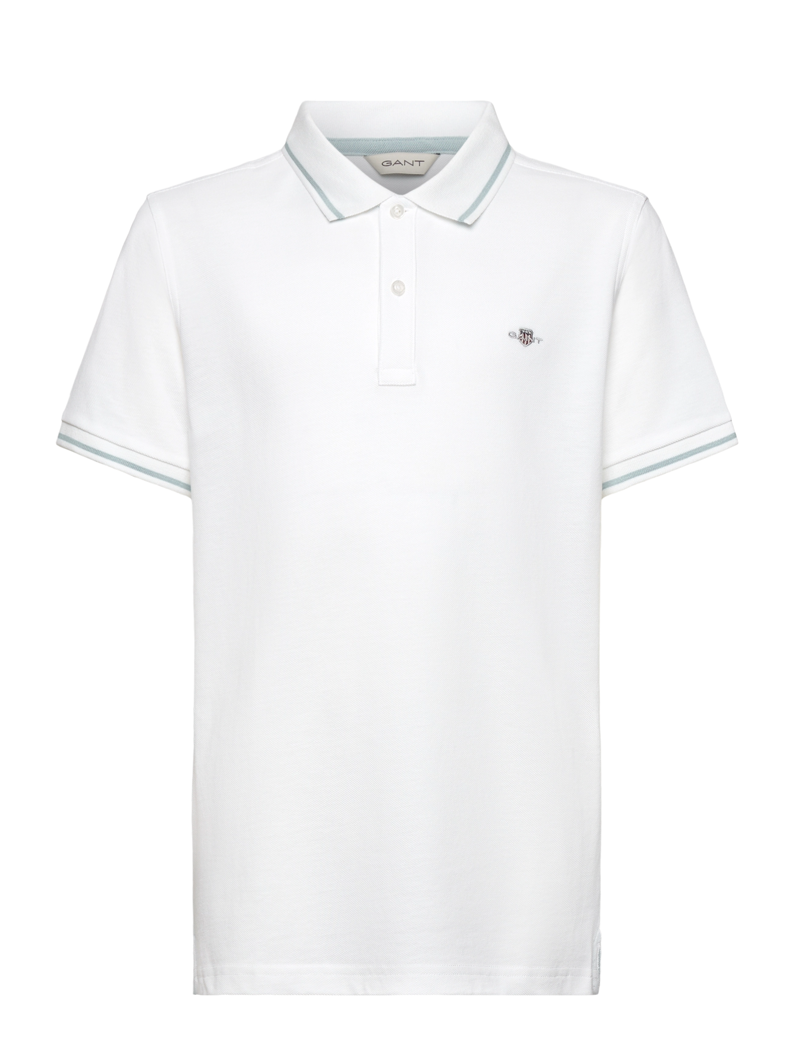GANT Contrast Tipping Ss Pique Rugger Weiß - 134-140 - Kinder