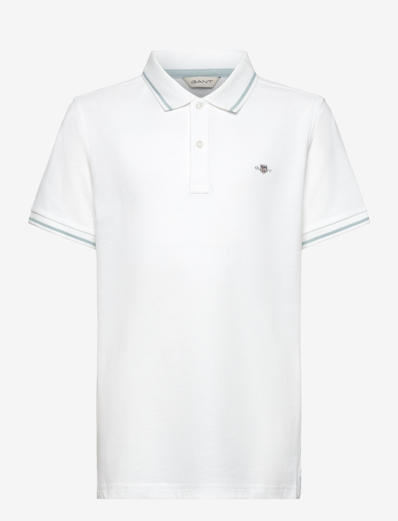 GANT - CONTRAST TIPPING SS PIQUE RUGGER - lühikeste varrukatega polod - white - 0