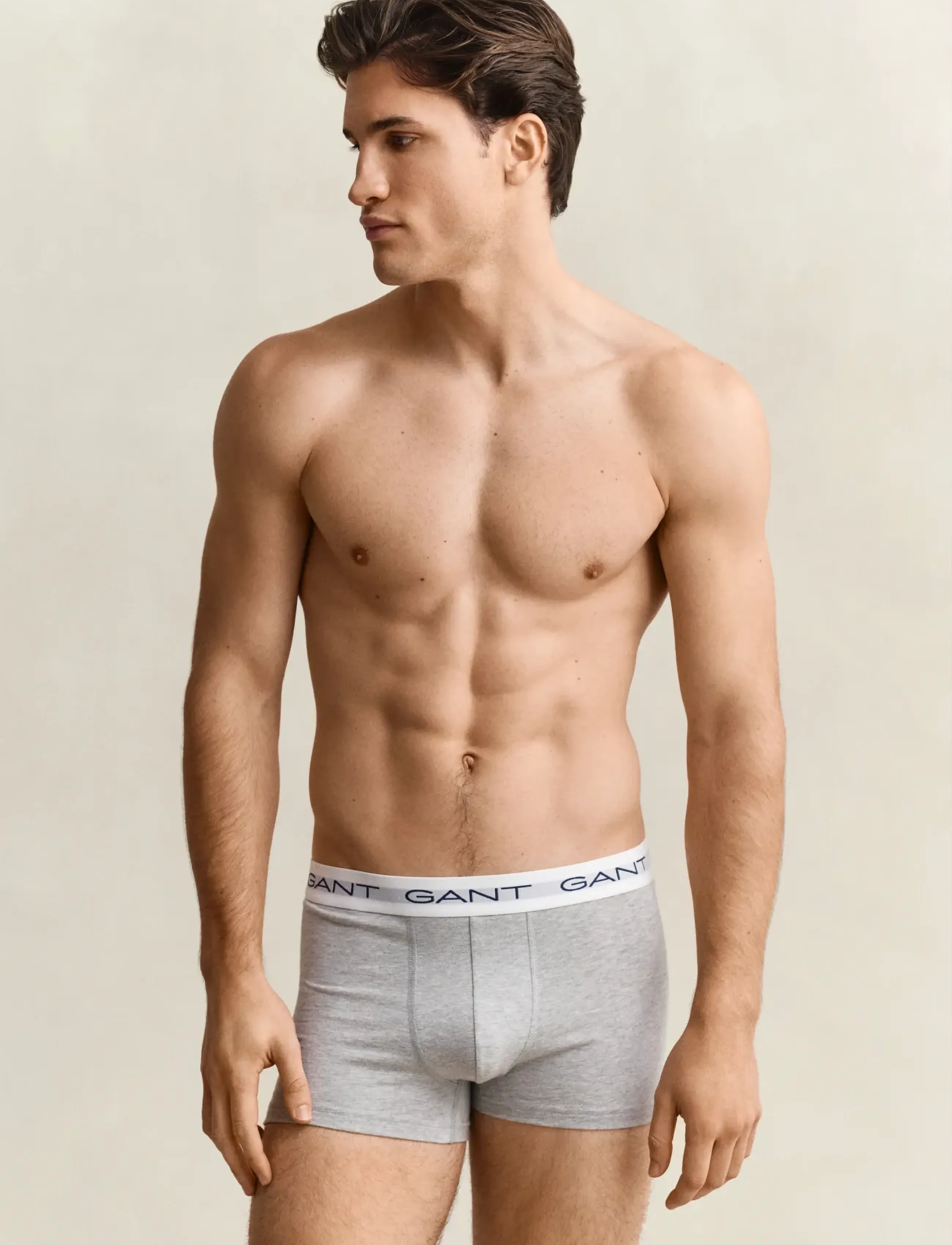 Gant Trunk 3-Pack, Mænd, Boxershorts 3-Pak, Grå, Str: XXXL