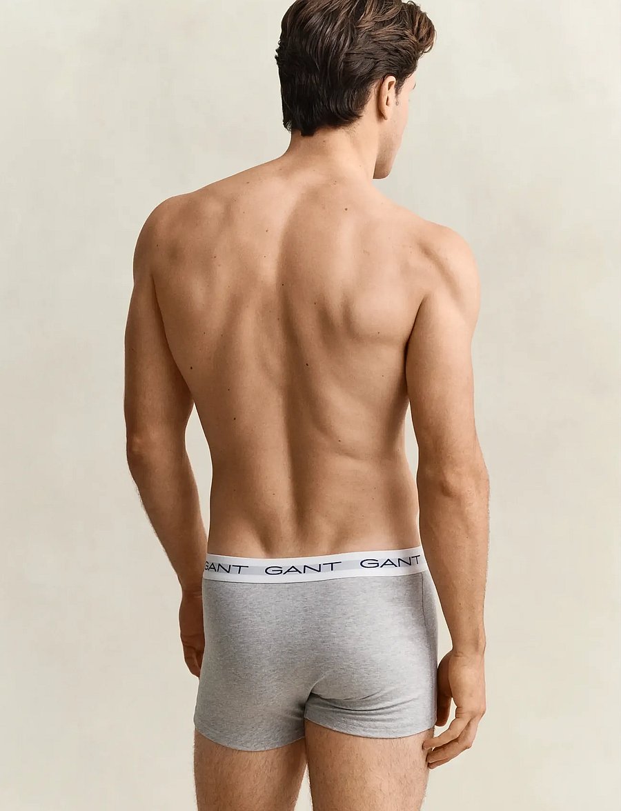 Gant - TRUNK 3-PACK - unterhosen im multipack - light grey melange - 2