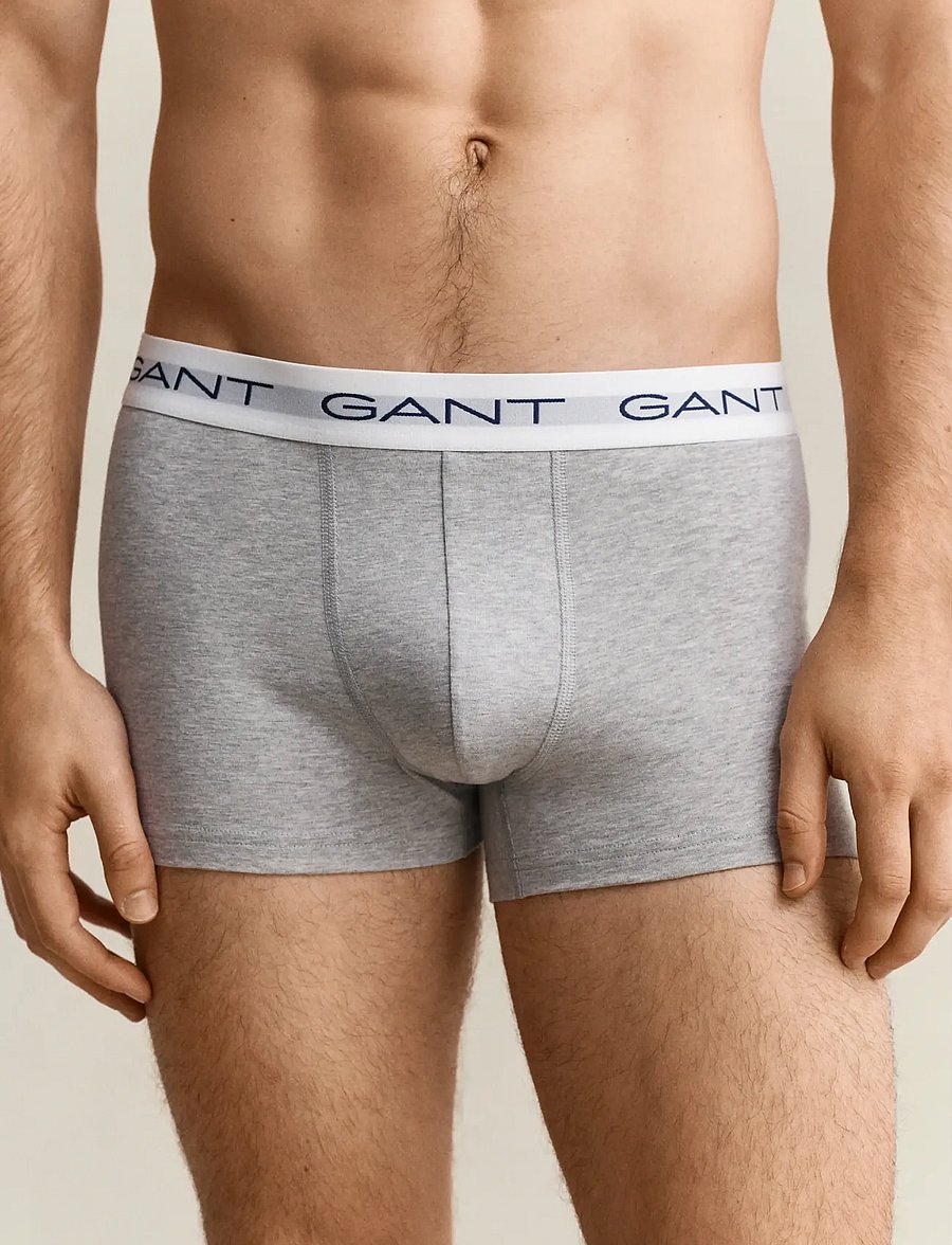 Gant - TRUNK 3-PACK - unterhosen im multipack - light grey melange - 3